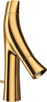 Axor Starck Organic 80 mit Zugstangen-Ablaufgarnitur polished gold optic (12010990)