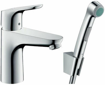 Hansgrohe Focus Einhebel-Waschtischmischer 100 mit Bidette Handbrause Brauseschlauch 160 cm Chrom