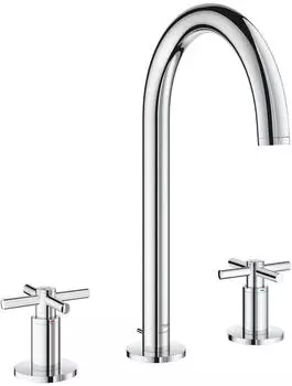 GROHE 3-Loch-Waschtisch-Batterie Atrio Rohrauslauf Kreuzgriffe chrom (20643000)
