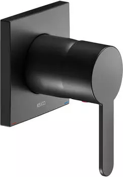 KEUCO IXMO Einhebel-Waschtischarmatur eckig mit Griff Flat schwarz matt (59551370302)