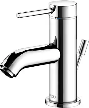 KEUCO IXMO Einhebel-Waschtischarmatur mit Zugstangen-Ablaufgarnitur 90 mm mit Griff Soft verchromt (59504012000)