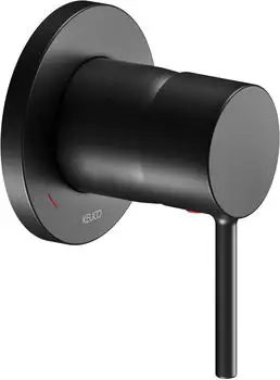 KEUCO IXMO Einhebel-Waschtischarmatur rund mit Griff Soft schwarz matt (59551370201)