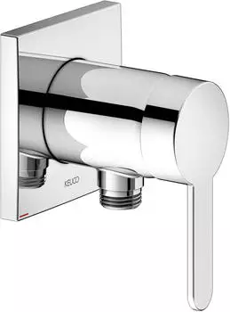 KEUCO IXMO_solo Einhebel-Waschtischarmatur mit Schlauchanschluss eckig mit Griff Flat verchromt (59552010302)