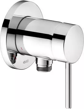 KEUCO IXMO_solo Einhebel-Waschtischarmatur mit Schlauchanschluss rund mit Griff Soft verchromt (59552010201)