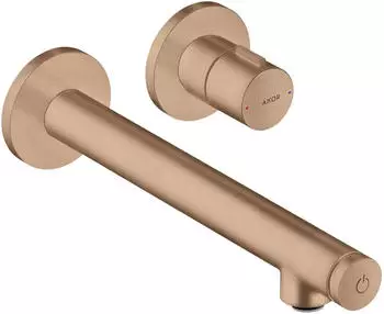 Axor Uno Select Waschtischmischer Unterputz Wandmontage 221 mm brushed red gold (45113310)