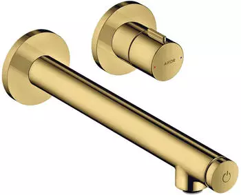 Axor Uno Select Waschtischmischer Unterputz Wandmontage 221 mm polished gold optic (45113990)