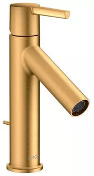 Axor Starck 100 CoolStart mit Hebelgriff und Zugstangen-Ablaufgarnitur brushed gold optic (10007250)