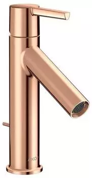Axor Starck 100 CoolStart mit Hebelgriff und Zugstangen-Ablaufgarnitur polished red gold (10007300)