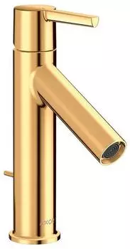 Axor Starck 100 CoolStart mit Hebelgriff und Zugstangen-Ablaufgarnitur polished gold optic (10007990)