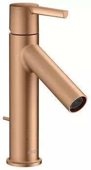 Axor Starck 100 CoolStart mit Hebelgriff und Zugstangen-Ablaufgarnitur brushed bronze (10007140)