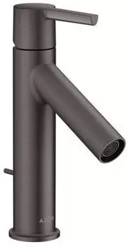 Axor Starck 100 mit Hebelgriff und Zugstangen-Ablaufgarnitur brushed black chrome (10001340)
