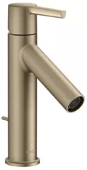 Axor Starck 100 mit Hebelgriff und Zugstangen-Ablaufgarnitur brushed nickel (10001820)