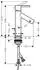 Axor Starck 100 mit Hebelgriff und Zugstangen-Ablaufgarnitur brushed nickel (10001820)
