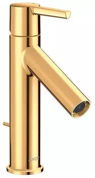 Axor Starck 100 mit Hebelgriff und Zugstangen-Ablaufgarnitur polished gold optic (10001990)