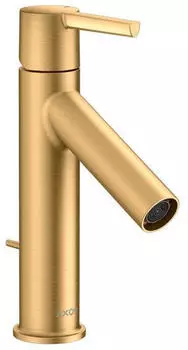 Axor Starck 100 mit Hebelgriff und Zugstangen-Ablaufgarnitur brushed brass (10001950)