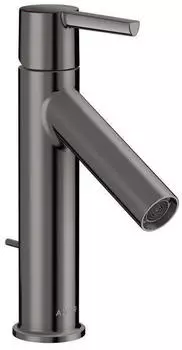 Axor Starck 100 mit Hebelgriff und Zugstangen-Ablaufgarnitur polished black chrome (10001330)