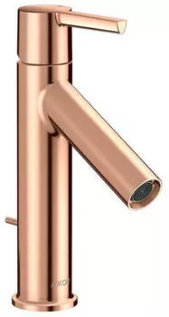 Axor Starck 100 mit Hebelgriff und Zugstangen-Ablaufgarnitur polished red gold (10001300)