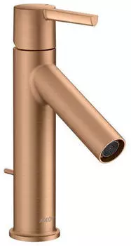 Axor Starck 100 mit Hebelgriff und Zugstangen-Ablaufgarnitur brushed bronze (10001140)