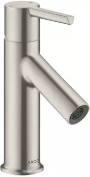 Axor Starck 80 mit Hebelgriff für Handwaschbecken mit Zugstangen-Ablaufgarnitur edelstahl optic (10102800)