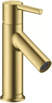 Axor Starck 80 mit Hebelgriff für Handwaschbecken mit Zugstangen-Ablaufgarnitur brushed brass (10102950)