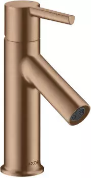 Axor Starck 80 mit Hebelgriff f&uuml;r Handwaschbecken mit Zugstangen-Ablaufgarnitur brushed red gold (10102310)