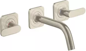 Axor Citterio M 3-Loch Waschtischarmatur Unterputz mit Auslauf 166 mm brushed nickel (34313820)
