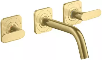 Axor Citterio M 3-Loch Waschtischarmatur Unterputz mit Auslauf 166 mm brushed brass (34313950)