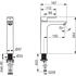 Hansa hohe Waschtischarmatur Basic Chrom 55472203