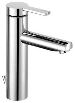 KEUCO Plan Blue Einhebel-Waschtischarmatur mit Zugstangen-Ablaufgarnitur 162 mm Aluminium-Finish (53902170002)