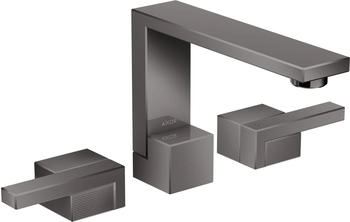 Axor Edge 130 3-Loch Waschtischarmatur Diamantschliff polished black chrome (46051330)