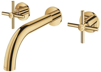GROHE 3-Loch-Waschtisch-Batterie Atrio FMS Kreuzgriff cool sunrise (20661GL0)
