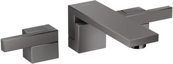 Axor Edge 3-Loch Waschtischarmatur Unterputz mit Push-Open Ablaufgarnitur Polished Black Chrome (Diamantschliff) 46061330