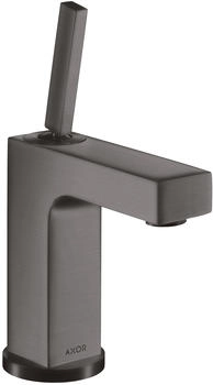 Axor Citterio Einhebel-Waschtischmischer 110 mit Pingriff mit Zugstangen-Ablaufgarnitur Brushed Black Chrome 39010340