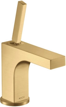 Axor Citterio Einhebel-Waschtischmischer 90 mit Pingriff mit Zugstangen-Ablaufgarnitur Brushed Gold Optic 39035250