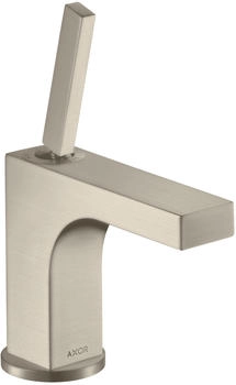 Axor Citterio Einhebel-Waschtischmischer 90 mit Pingriff mit Zugstangen-Ablaufgarnitur Brushed Nickel 39035820