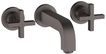 Axor Citterio 3-Loch Waschtischarmatur Kreuzgriff Unterputz 162 mm Brushed Black Chrome 39313340