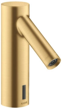 Axor Starck Elektronik-Waschtischmischer mit Temperaturvoreinstellung und Netzanschluss 230 V Brushed Gold Optic 10145250