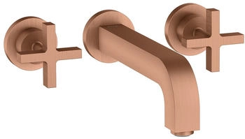 Axor Citterio 3-Loch Waschtischarmatur Kreuzgriff Unterputz 222 mm Brushed Red Gold 39143310