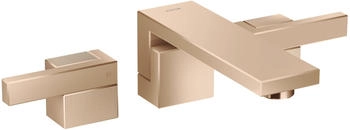 Axor Edge 3-Loch Waschtischarmatur Unterputz mit Push-Open Ablaufgarnitur Polished Red Gold (Diamantschliff) 46061300