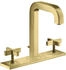 Hansgrohe AXOR Citterio 3-Loch Waschbeckenarmatur mit Kreuzgriffen und Platte