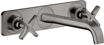 Axor Citterio E 3-Loch Waschtischarmatur mit Platte Unterputz Polished Black Chrome 36115330