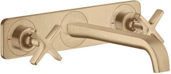 Axor Citterio E 3-Loch Waschtischarmatur mit Platte Unterputz Brushed Bronze 36115140