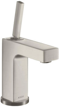 Axor Citterio Einhebel-Waschtischmischer 110 mit Pingriff mit Zugstangen-Ablaufgarnitur Edelstahl Optic 39010800
