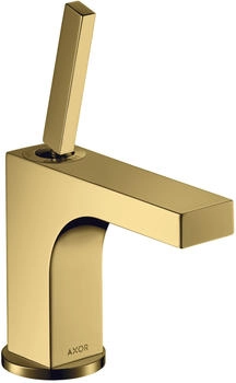 Axor Citterio Einhebel-Waschtischmischer 90 mit Pingriff mit Zugstangen-Ablaufgarnitur Polished Gold Optic 39035990