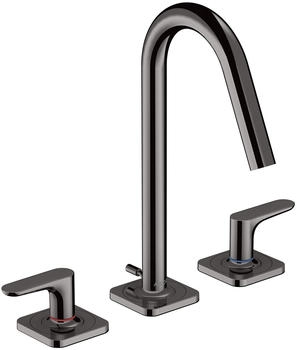 Axor Citterio M 3-Loch Waschtischarmatur 160 mit Zugstangen-Ablaufgarnitur Polished Black Chrome 34133330
