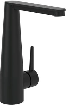 Villeroy & Boch Conum Einhebel-Waschtischarmatur 195,5 mit Push-Open-Ablaufgarnitur Standmontage Matt Black TVW127004000K5