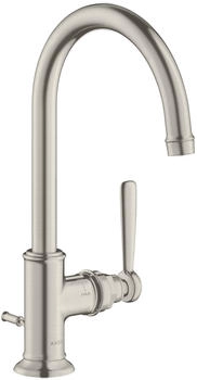 Axor Montreux Einhebel-Waschtischmischer 210 mit Hebelgriff mit Zugstangen-Ablaufgarnitur Edelstahl Optic 16517800