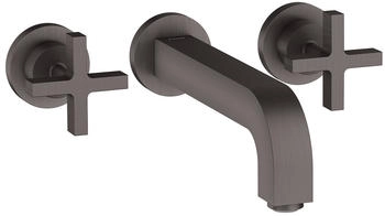 Axor Citterio 3-Loch Waschtischarmatur Kreuzgriff Unterputz 222 mm Brushed Black Chrome 39143340