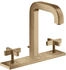Hansgrohe AXOR Citterio 3-Loch Waschbeckenarmatur mit Kreuzgriffen und Platte