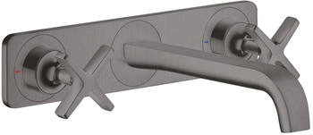 Axor Citterio E 3-Loch Waschtischarmatur mit Platte Unterputz Brushed Black Chrome 36115340